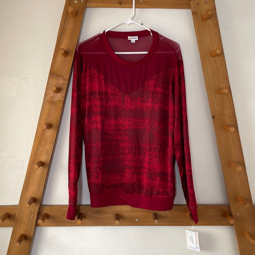 LuLaRoe Lizzy Long Sleeve Mesh Sweater
